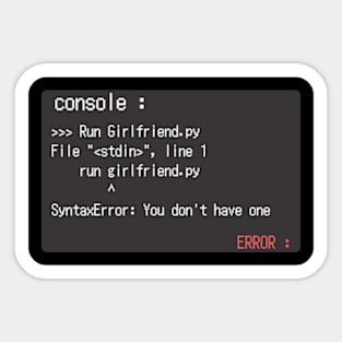 console girlfriend.py Sticker